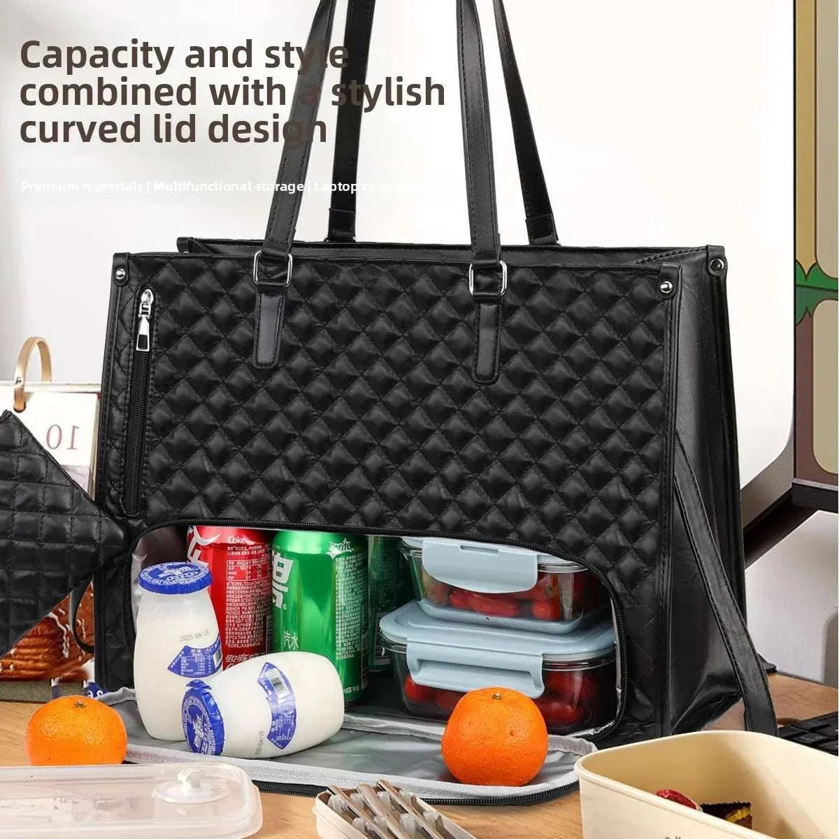 LunchNest™ Insulated Laptop Tote bag for laptop and lunch storage