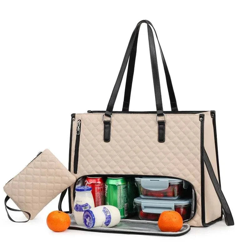 LunchNest™ insulated laptop tote bag with compartment and handle