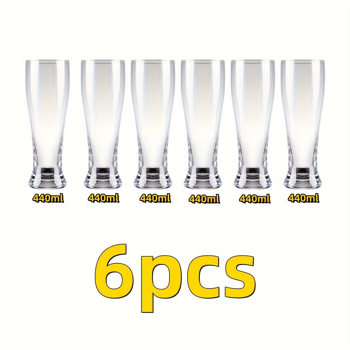 6 Artisan Beer Mugs Glasses Versatile Reusable Thick Glass