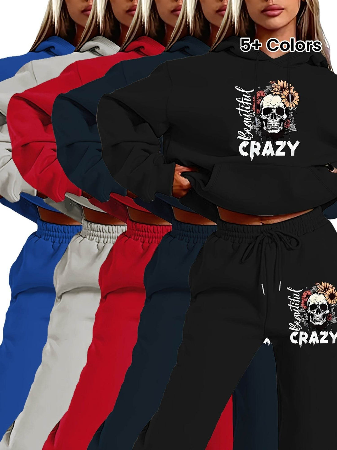 Hoodie Set Skull Style Cozy - Where2Save