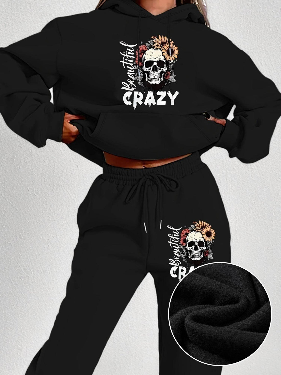 Hoodie Set Skull Style Cozy - Where2Save