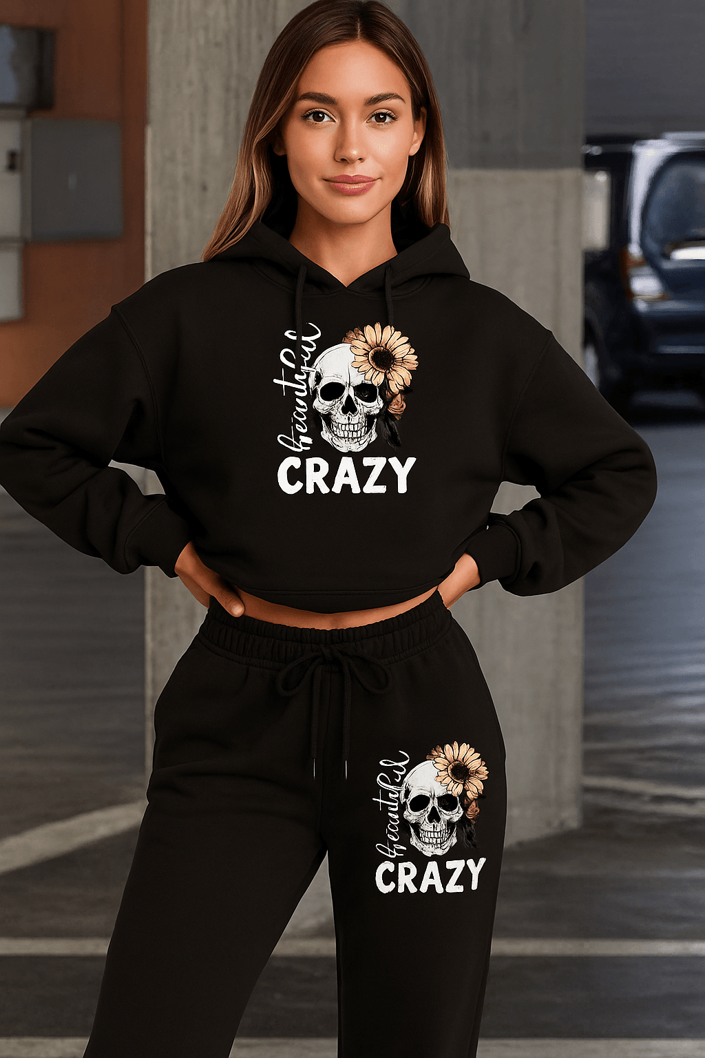 Hoodie Set Skull Style Cozy - Where2Save