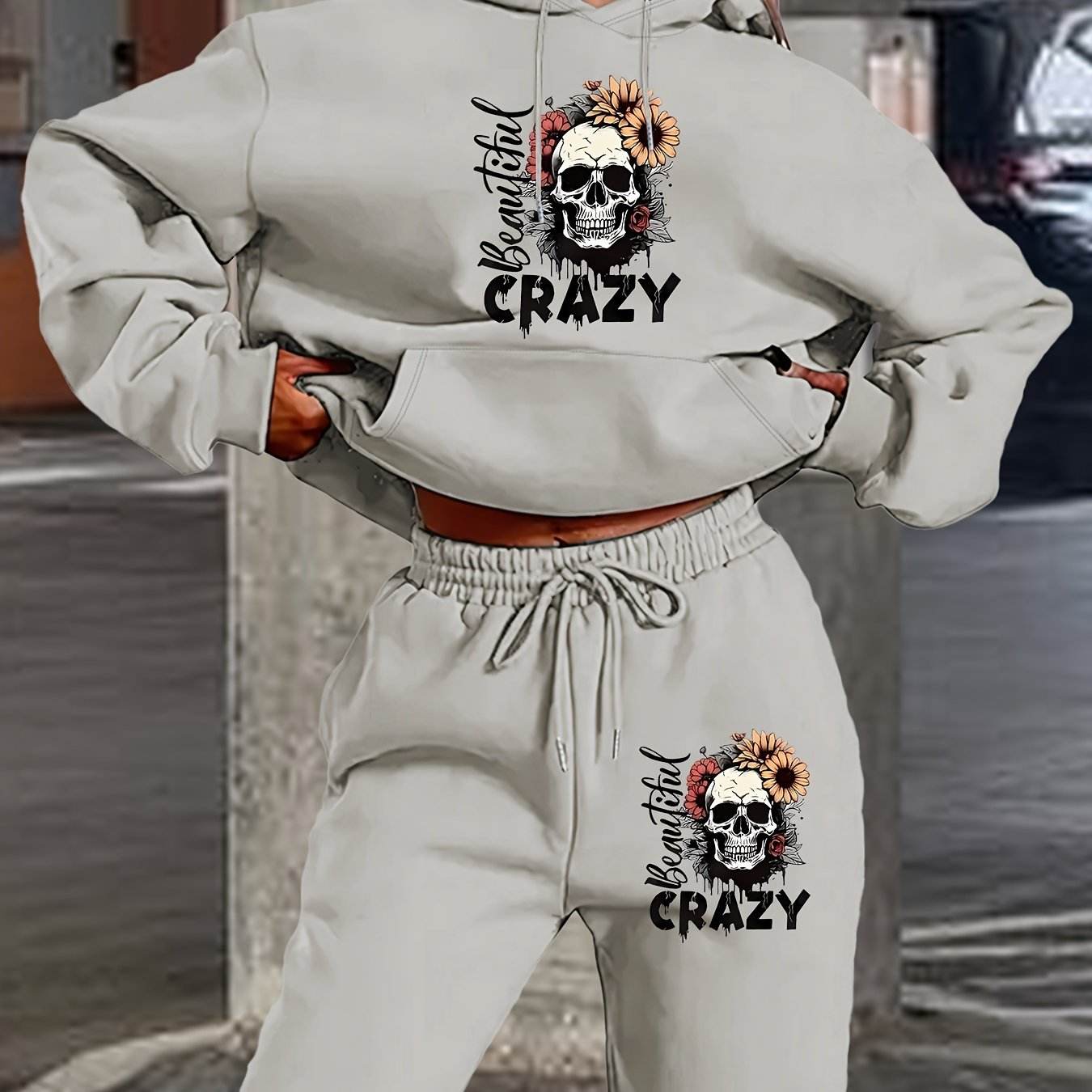 Hoodie Set Skull Style Cozy - Where2Save