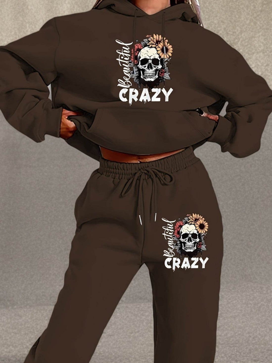 Hoodie Set Skull Style Cozy - Where2Save