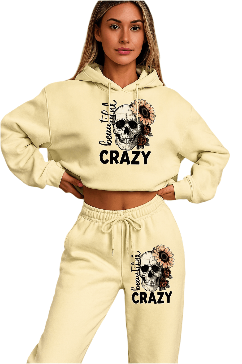 Hoodie Set Skull Style Cozy - Where2Save