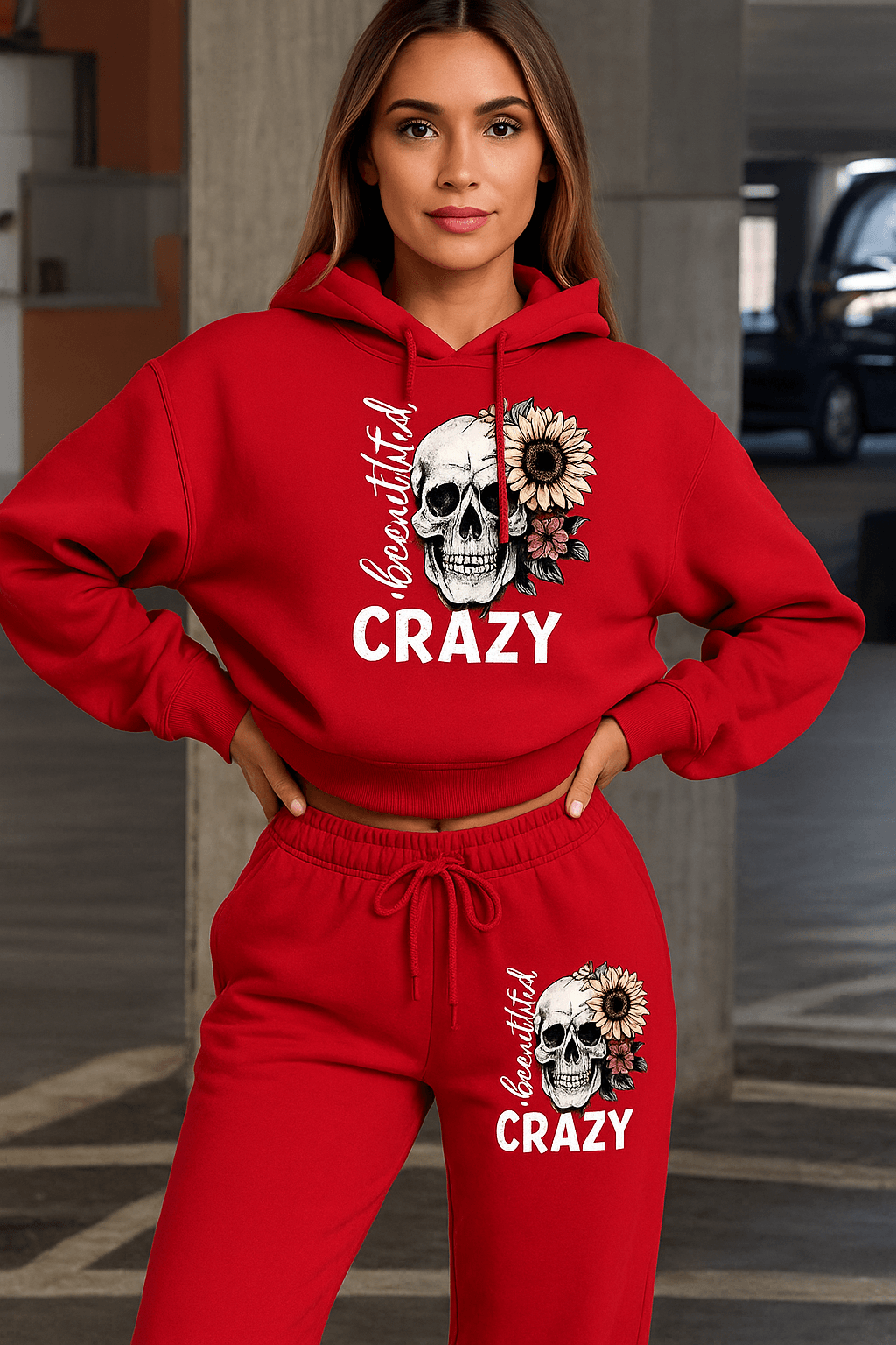 Hoodie Set Skull Style Cozy - Where2Save