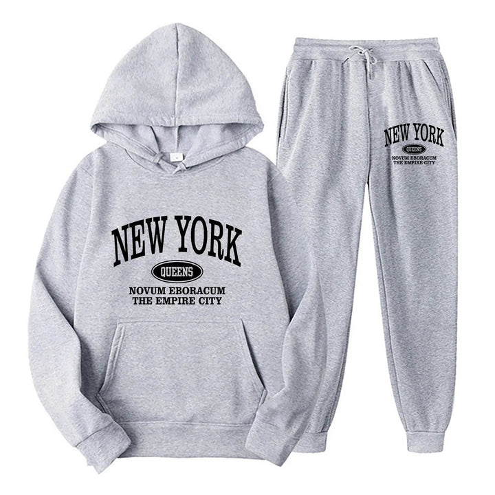 Hoodie Set Chic New York Sweatshirt Set - Where2Save