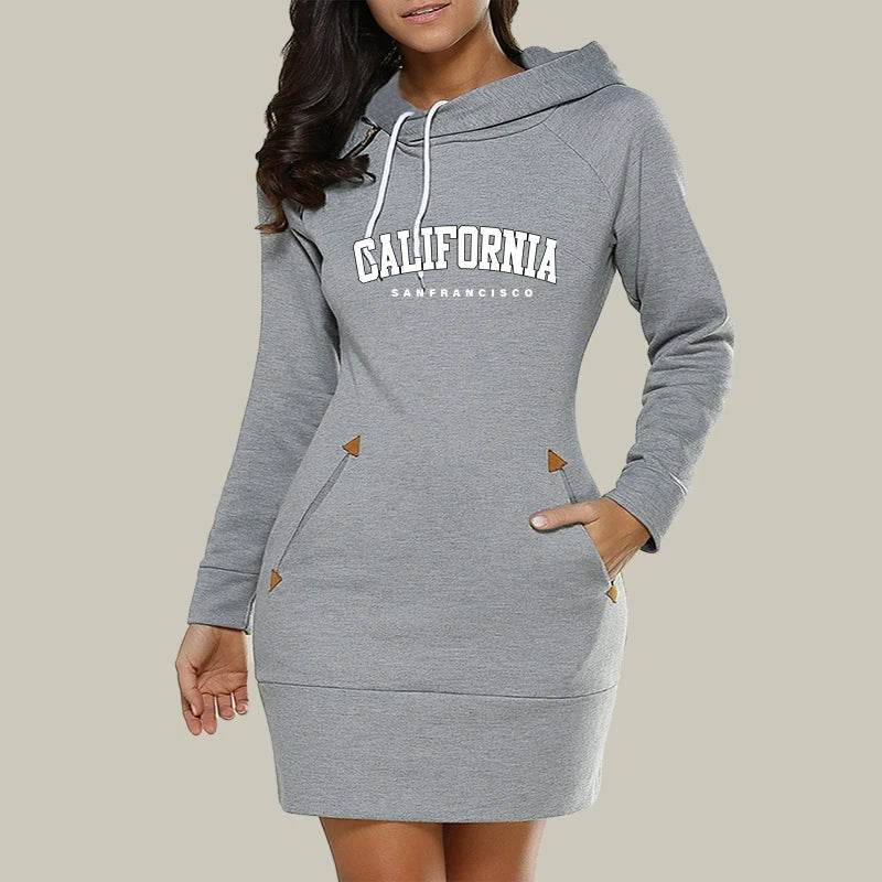 CaliZip Hoodie Dress - Where2Save