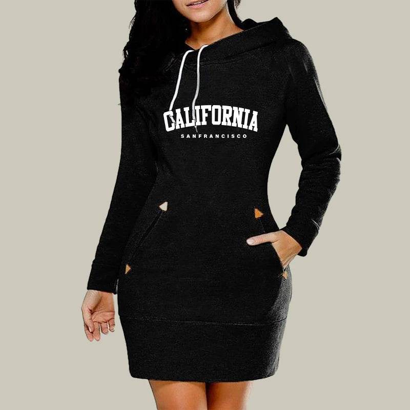 CaliZip Hoodie Dress - Where2Save