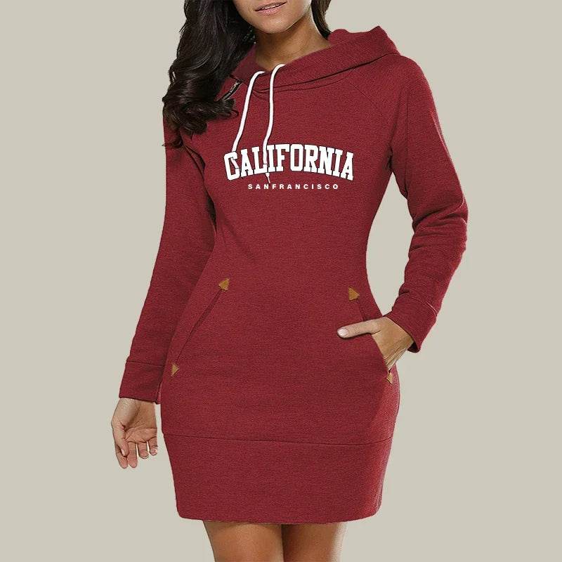 CaliZip Hoodie Dress - Where2Save