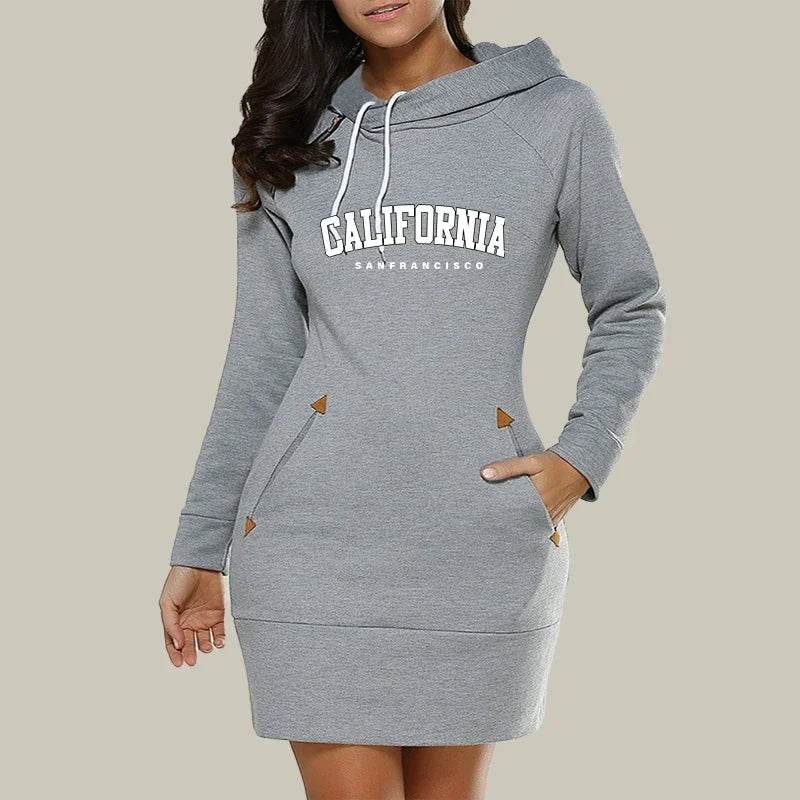 CaliZip Hoodie Dress - Where2Save