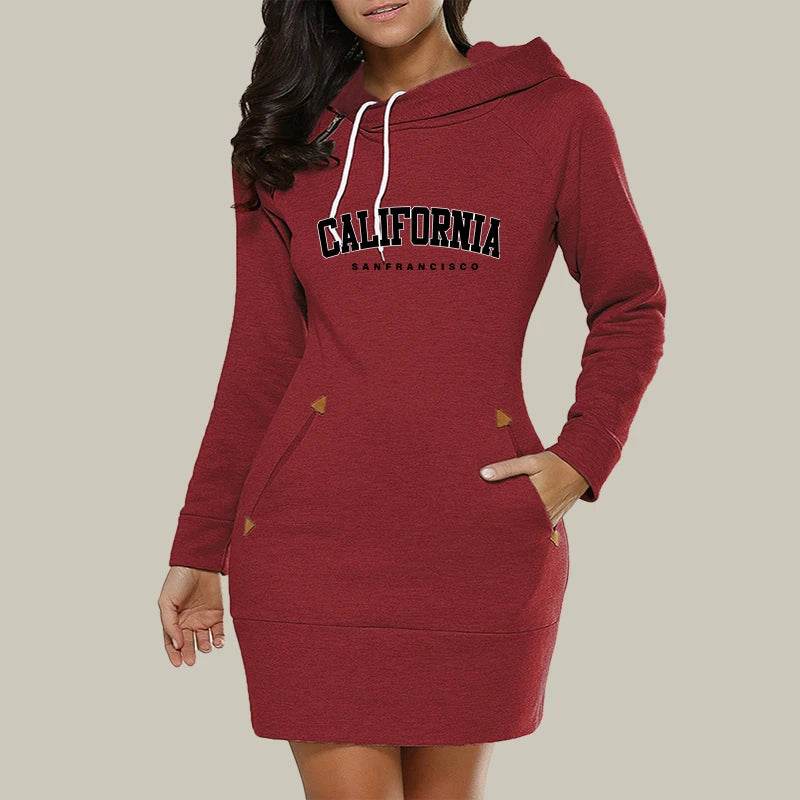 CaliZip Hoodie Dress - Where2Save