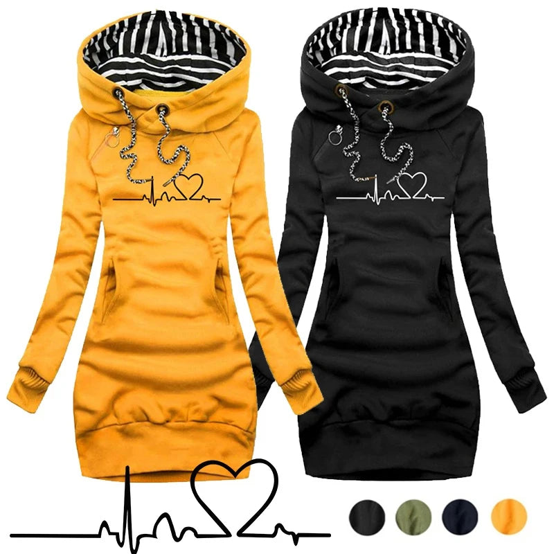 Cozy Hoodie Dress with Pockets