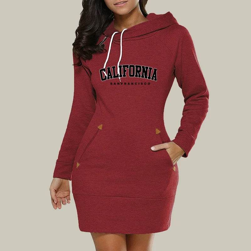 CaliZip Hoodie Dress - Where2Save