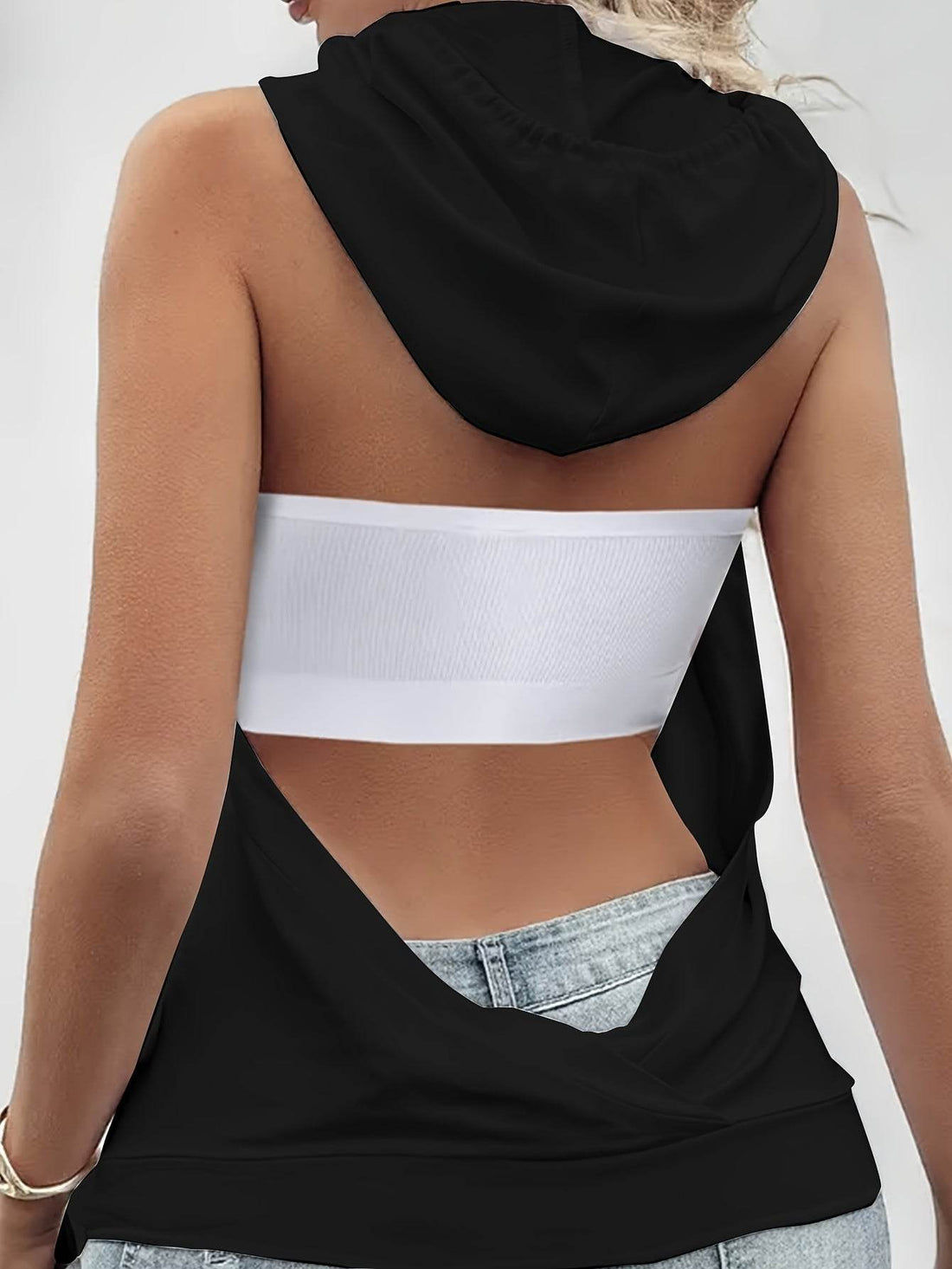 Chic Backless Blouse - Where2Save