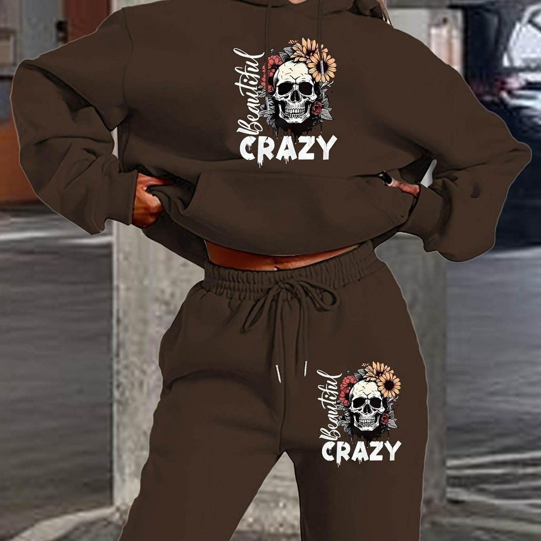 Hoodie Set Skull Style Cozy - Where2Save