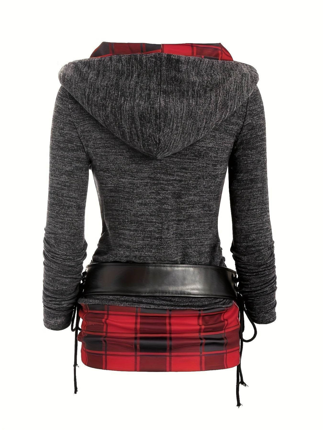 PlaidLace Hooded Top - Where2Save